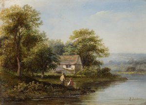 Vista del Tyne - Dos Pescadores de F. Ernest Jackson